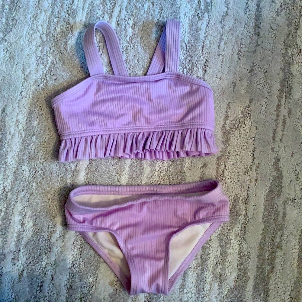 2 piece lilac with shimmer swim set. Size 2T